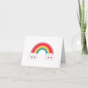 Cartes de notes de nuage arc-en-ciel