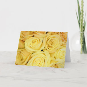 Cartes de notes de roses JAUNES