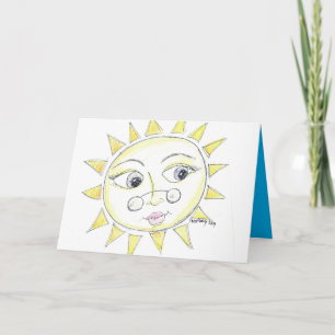 Cartes de notes de soleil aux yeux clairs