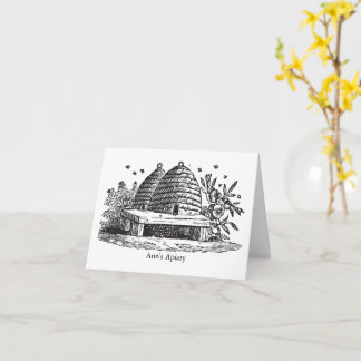 Cartes de notes des abeilles de la ruche vintage