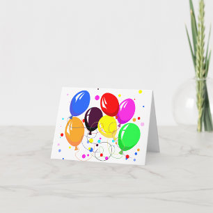 Cartes de notes des ballons de fête