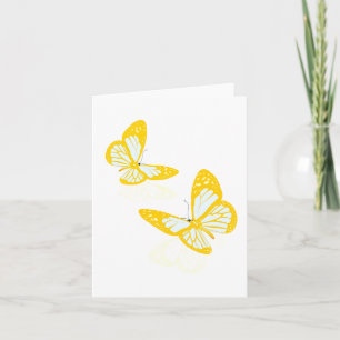 Cartes de notes Deux Papillons Jaunes