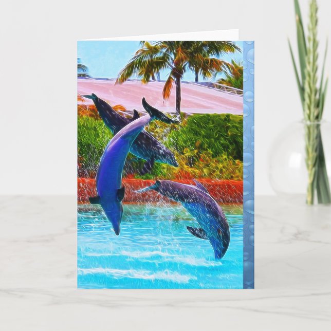 Cartes de notes Dolphin Trio (Devant)