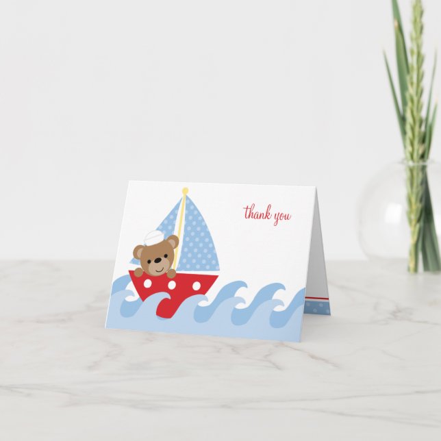 Cartes de notes d'ours à voile (Devant)