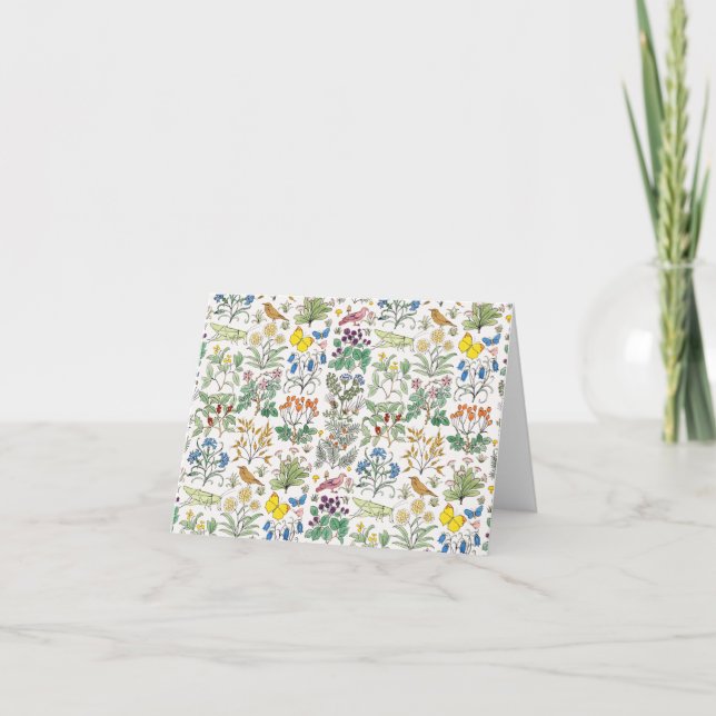 Cartes de notes du Motif du jardin de l'Apothèque  (Devant)