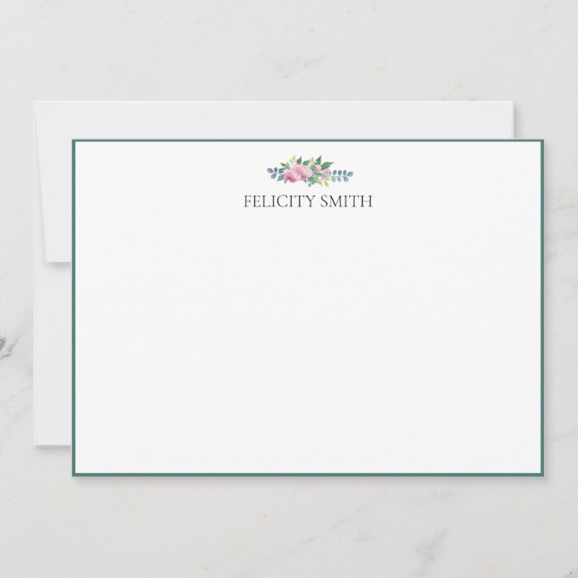 Cartes de notes Elégant Appartement Moderne Peonie (Devant)