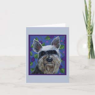 Cartes de notes en blanc Schnauzer