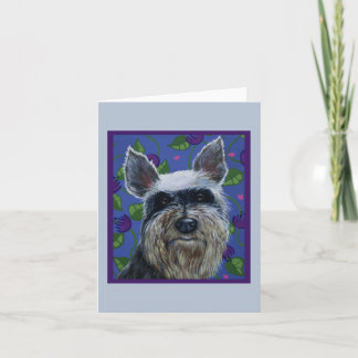 Cartes de notes en blanc Schnauzer