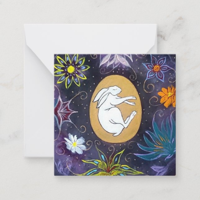 Cartes de notes en Mandala Blank en fleur d'oeuf c (Devant)