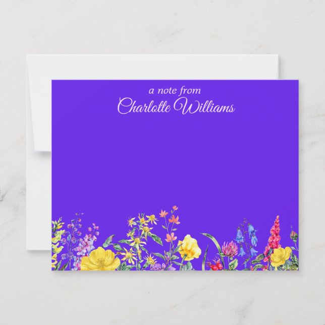 Cartes de notes fleurs sauvages (Devant)