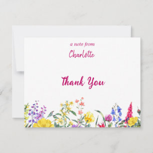 Cartes de notes fleurs sauvages