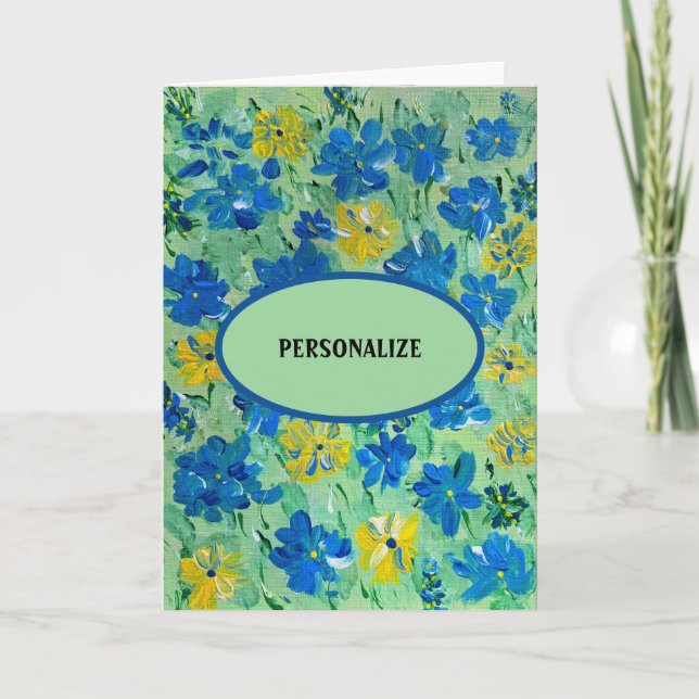 Cartes de notes florales Ne m'oubliez pas (Devant)