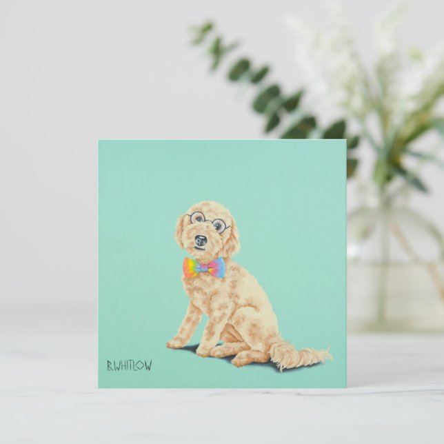 Cartes de notes Goldendoodle super (Debout devant)