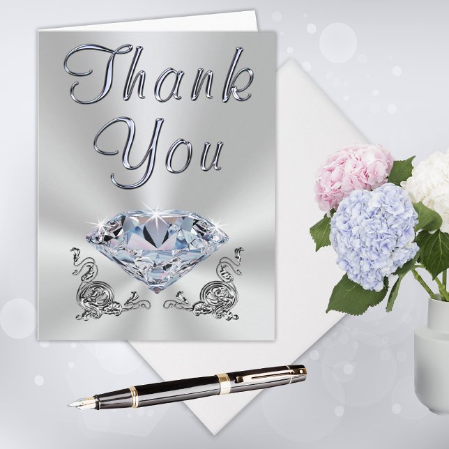 Cartes de notes magnifiques de Merci (Wedding, Birthday or Anniversary Thank You Cards. )