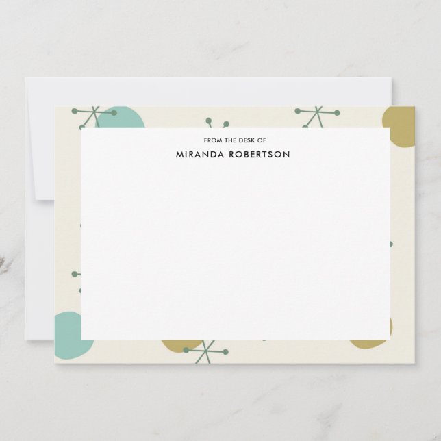 Cartes de notes modernes du milieu du siècle (Devant)