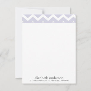 Cartes de notes Motif de Zig Zag pourpre élégant