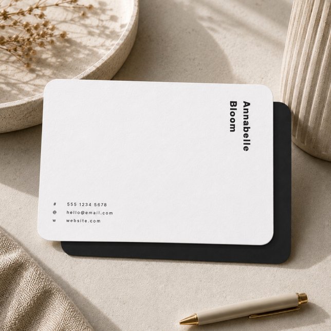 Cartes de notes | Papeterie de cartes de notes noi (Minimalist black note cards with custom name and contact details for polished correspondence.)