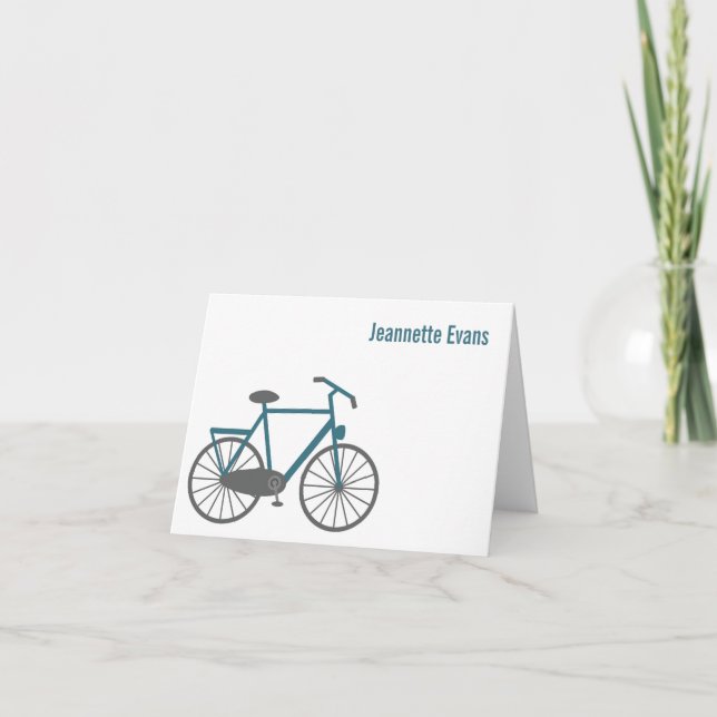 Cartes de notes personnalisées à bicyclette (Devant)