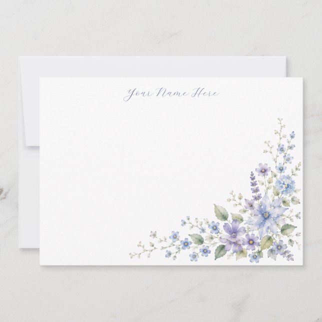 Cartes de notes personnalisées à fleurs sauvages b (Devant)