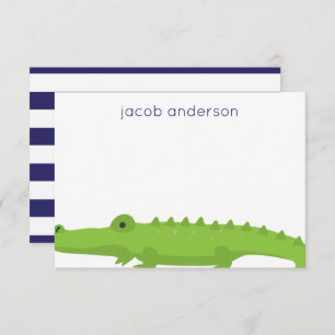 Cartes de notes personnalisées Alligator Rugby Str