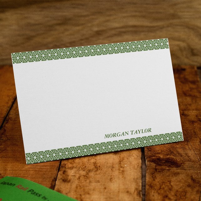 Cartes de notes personnalisées aux bordures vertes (Créateur téléchargé)