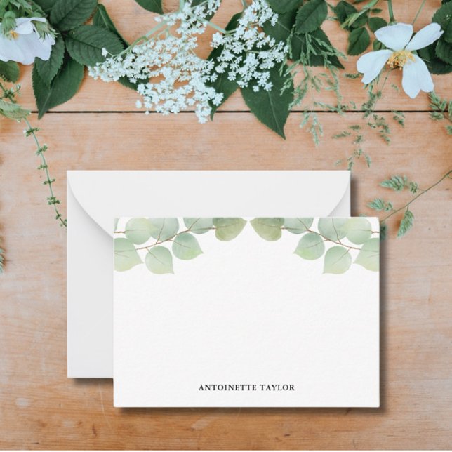 Cartes de notes personnalisées avec verdure (Créateur téléchargé)