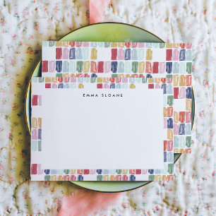 Cartes de notes personnalisées Bijou Peint Clair