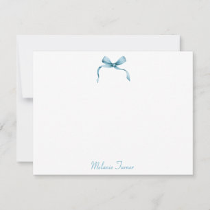 Cartes de notes personnalisées Bleu Coquette