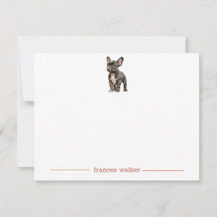 Cartes de notes personnalisées Bulldog en français