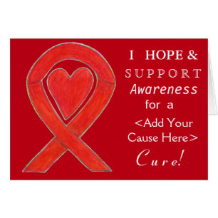 Cartes de notes personnalisées de la cause Red Hea