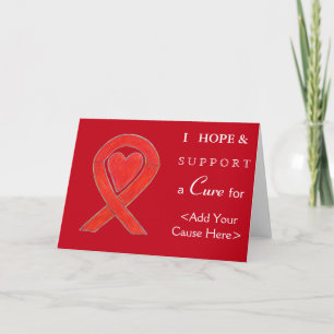 Cartes de notes personnalisées de la cause Red Hea