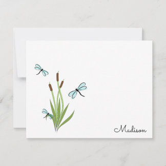 Cartes de notes personnalisées Dragonflies & Catta