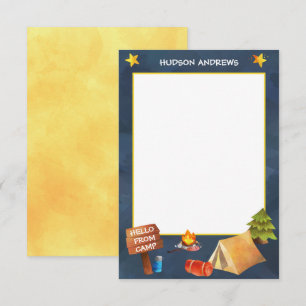 Cartes de notes personnalisées du camp d'été