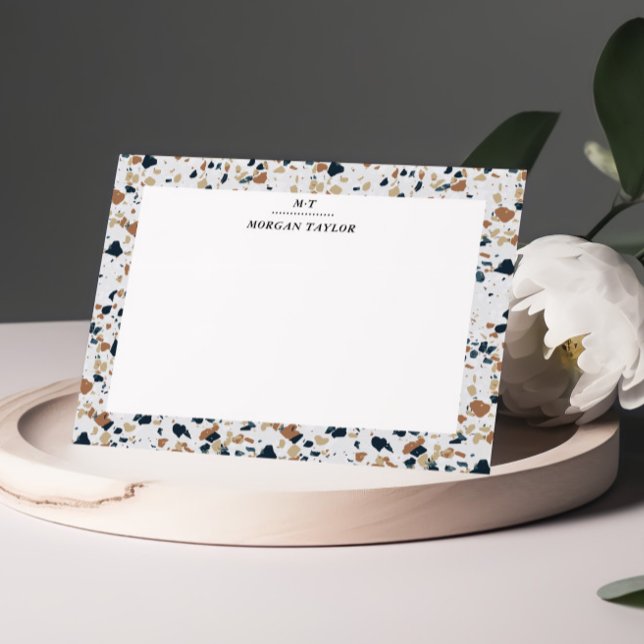 Cartes de notes personnalisées en mosaïque beige (Créateur téléchargé)