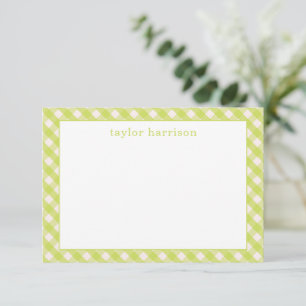 Cartes de notes personnalisées En vichy lumineuses