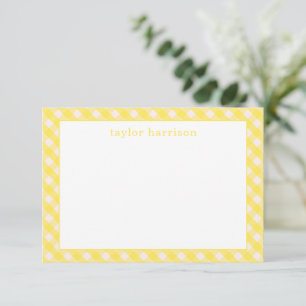 Cartes de notes personnalisées En vichy lumineuses