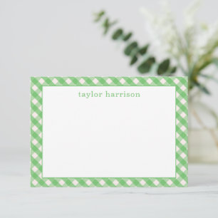 Cartes de notes personnalisées En vichy lumineuses