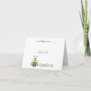 Cartes de notes personnalisées Lime Green Black La