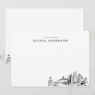 Cartes de notes personnalisées Miami Skyline