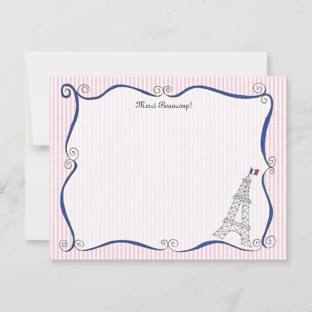Cartes de notes personnalisées Paris Whimsy (Devant)