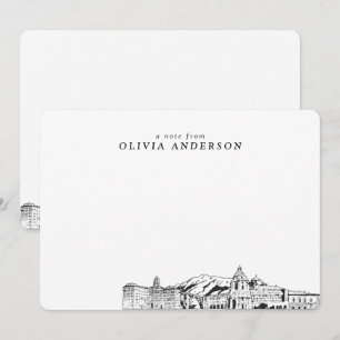 Cartes de notes personnalisées Pasadena Skyline Sk