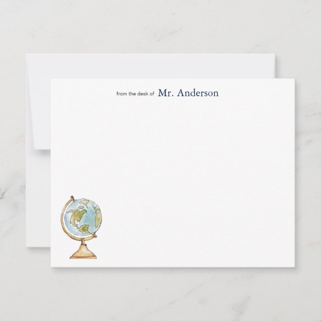 Cartes de notes personnalisées pour enseignants av (Devant)