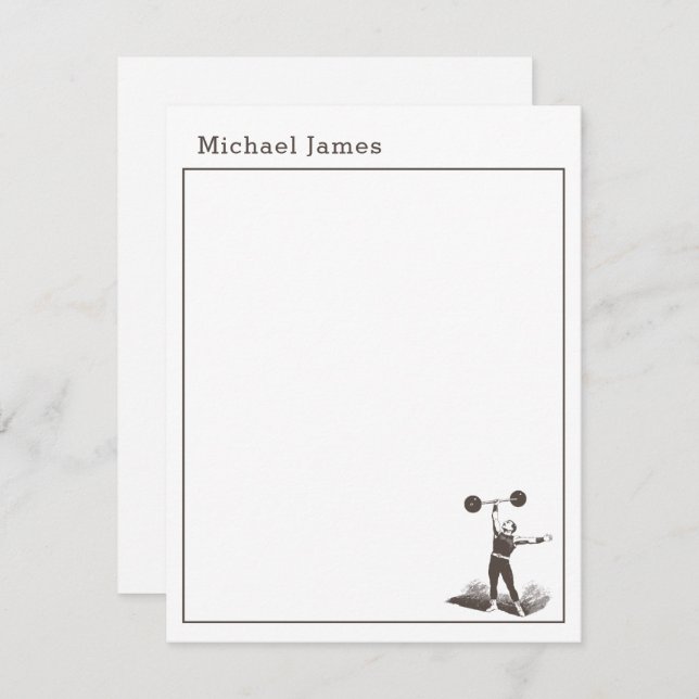 Cartes de notes personnalisées pour la papeterie p (Devant / Derrière)