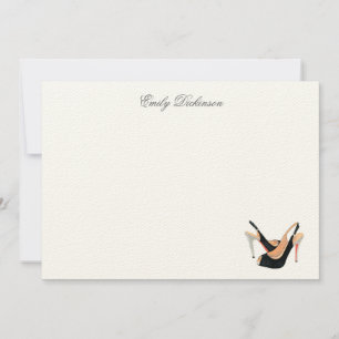 Cartes de notes personnelles de pompes noires