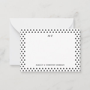 Cartes de notes personnelles des initiales géométr