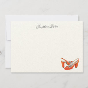 Cartes de notes personnelles Orange Pumps