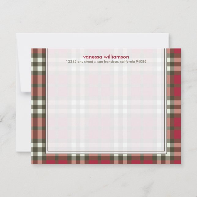 Cartes de notes plates personnalisées prédéfinies  (Devant)