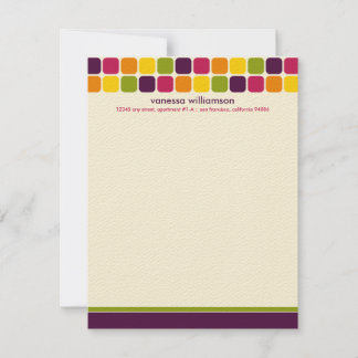 Cartes de notes plats sur mesure en mosaïque moder