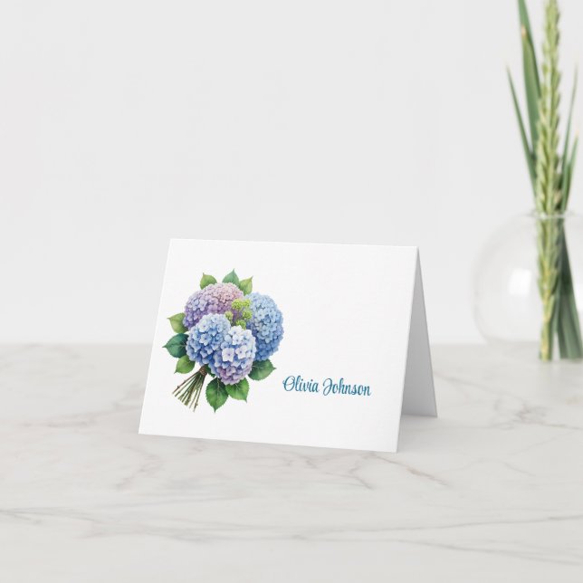 Cartes de notes pliées de nom personnalisé (Devant)
