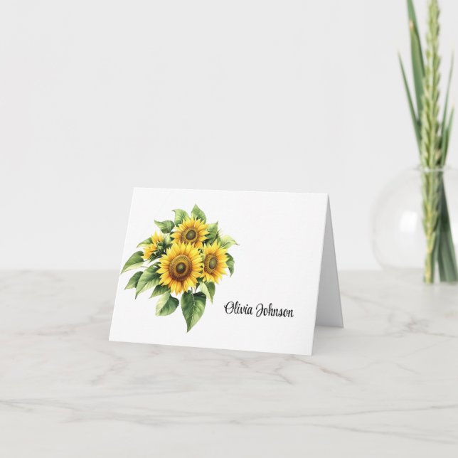 Cartes de notes pliées de nom personnalisé (Devant)